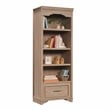 Pemberly Row Engineered Wood 4 Shelf Bookcase in Brushed Oak