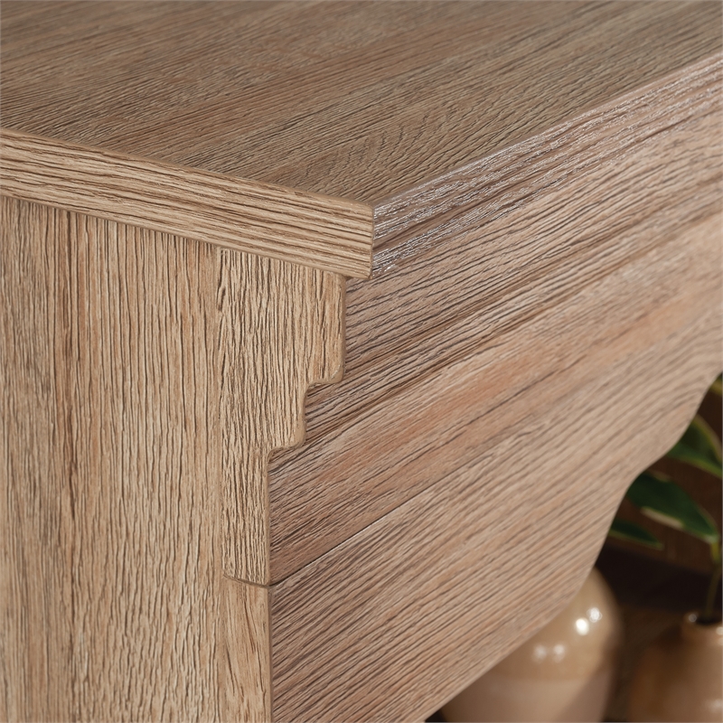 Pemberly Row Engineered Wood 4 Shelf Bookcase in Brushed Oak
