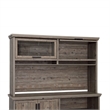 Pemberly Row Modern Engineered Wood Hutch in Pebble Pine / Brown