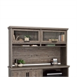 Pemberly Row Modern Engineered Wood Hutch in Pebble Pine / Brown