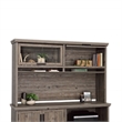 Pemberly Row Modern Engineered Wood Hutch in Pebble Pine / Brown