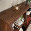 Pemberly Row Engineered Wood Footboard/Bookcase in Grand Walnut