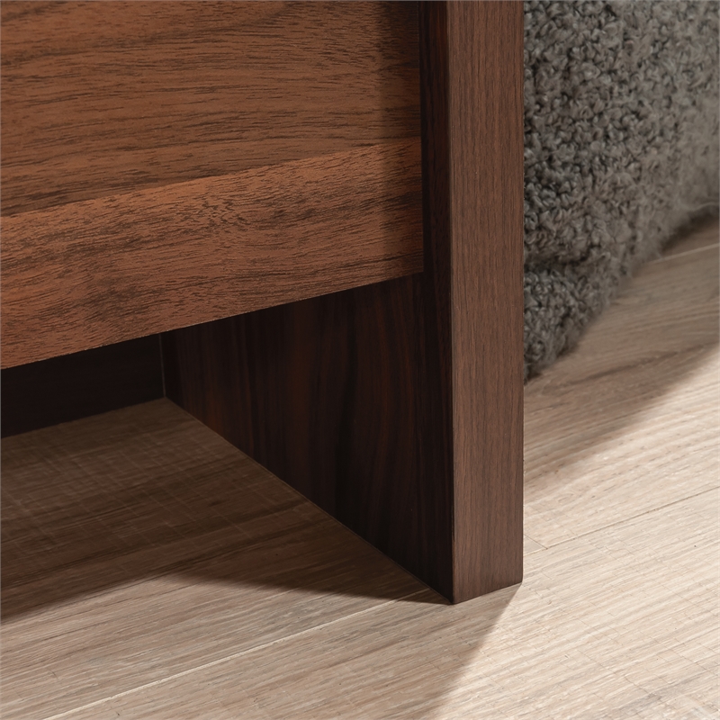 Pemberly Row Engineered Wood Footboard/Bookcase in Grand Walnut