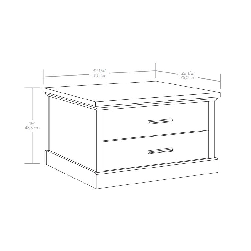 Pemberly Row Engineered Wood Coffee Table in Prime Oak Finish