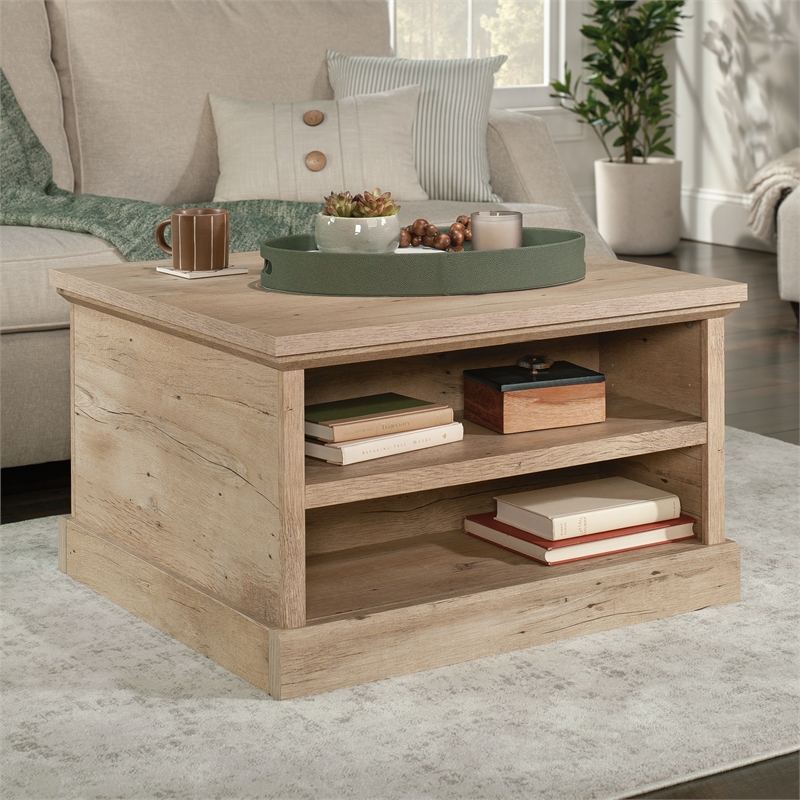 Pemberly Row Engineered Wood Coffee Table in Prime Oak Finish