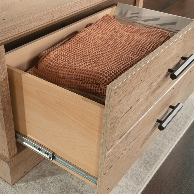 Pemberly Row Engineered Wood Coffee Table in Prime Oak Finish