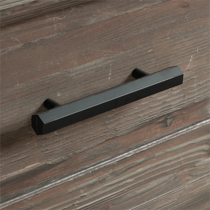 Pemberly Row Engineered Wood Coffee Table in Pebble Pine/Brown