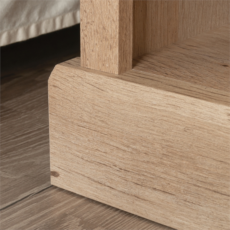 Pemberly Row Engineered Wood Night Stand in Prime Oak Finish