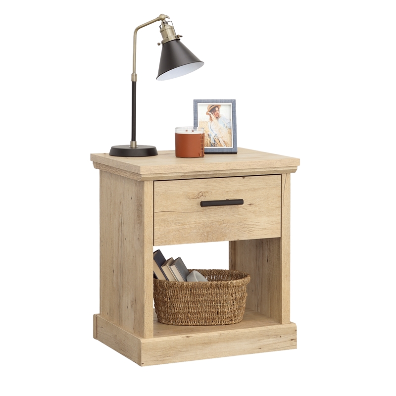 Pemberly Row Engineered Wood Night Stand in Prime Oak Finish