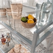 Pemberly Row Contemporary Metal / Glass Bar Cart in Silver Finish