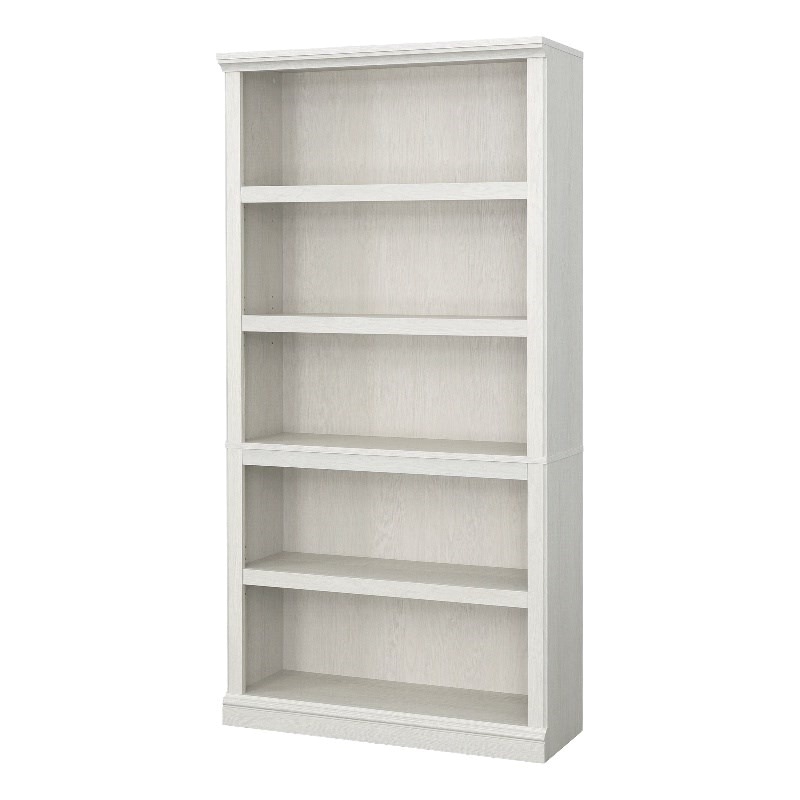 Pemberly Row Engineered Wood 5-Shelf Bookcase in Glacier Oak