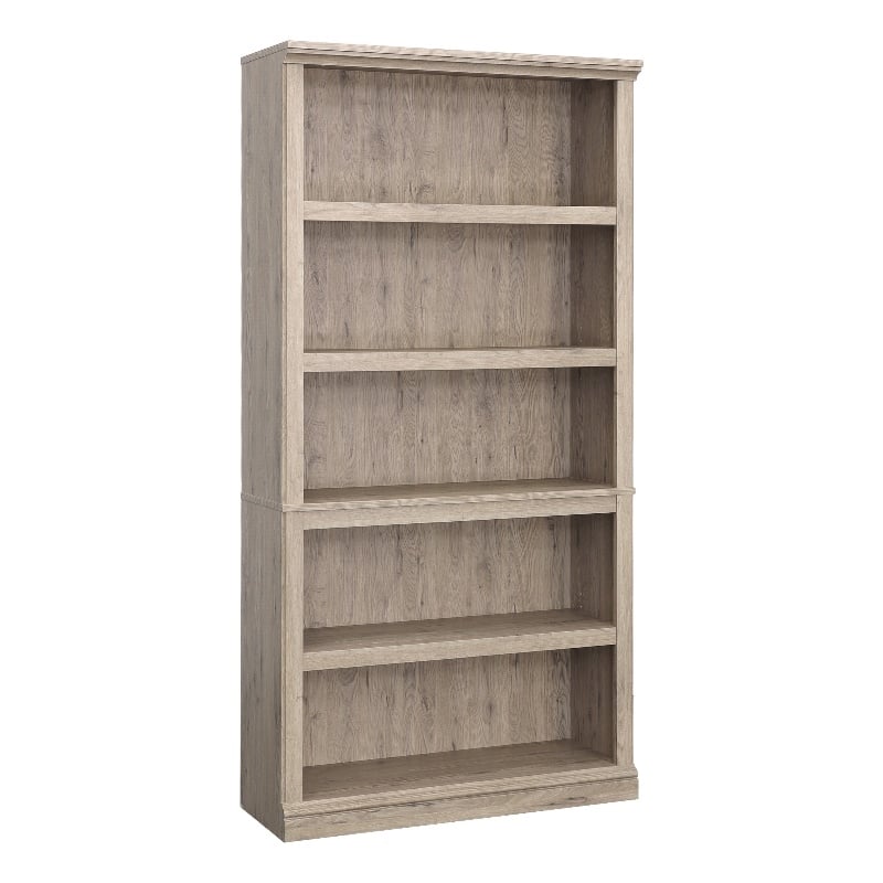 Pemberly Row Modern Engineered Wood 5-Shelf Bookcase in Laurel Oak