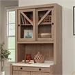Pemberly Row Engineered Wood Library Hutch in Brushed Oak Finish