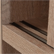 Pemberly Row Engineered Wood Library Hutch in Brushed Oak Finish