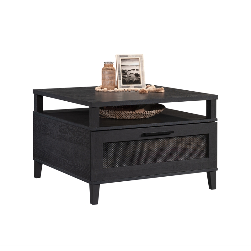 Pemberly Row Engineered Wood Coffee Table in Raven Oak Finish