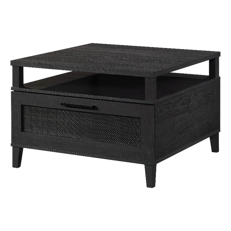 Pemberly Row Engineered Wood Coffee Table in Raven Oak Finish