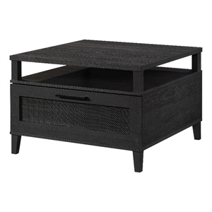 Pemberly Row Engineered Wood Coffee Table in Raven Oak Finish