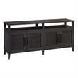 Pemberly Row Engineered Wood Entertainment Credenza in Raven Oak Finish