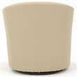 Pemberly Row Traditional Fabric Swivel Club Chair in Cream Finish