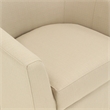 Pemberly Row Traditional Fabric Swivel Club Chair in Cream Finish