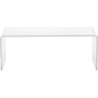 Pemberly Row Pure Decor Lucite and Acrylic Coffee Table in Clear