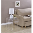 Pemberly Row Pure Decor Lucite and Acrylic Nesting Tables - Clear (Set of 2)
