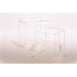 Pemberly Row Pure Decor Lucite and Acrylic Nesting Tables - Clear (Set of 3)
