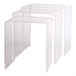 Pemberly Row Pure Decor Lucite and Acrylic Nesting Tables - Clear (Set of 3)