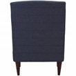 Pemberly Row Traditional Fabric Arm Chair in Navy Blue Finish