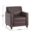 Pemberly Row Modern / Contemporary Leather Chair in Brown Finish