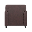 Pemberly Row Modern / Contemporary Leather Chair in Brown Finish