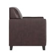 Pemberly Row Modern / Contemporary Leather Chair in Brown Finish