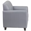 Pemberly Row Modern / Contemporary Leather Reception Chair in Gray