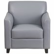 Pemberly Row Modern / Contemporary Leather Reception Chair in Gray
