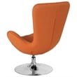 Pemberly Row Modern / Contemporary Egg Chair in Orange Finish