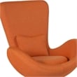 Pemberly Row Modern / Contemporary Egg Chair in Orange Finish