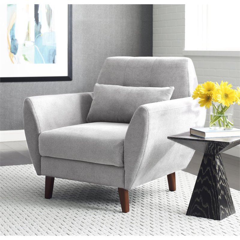 Pemberly Row Modern / Contemporary Accent Chair in Smoke Gray