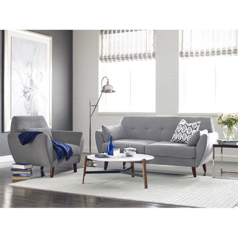 Pemberly Row Modern / Contemporary Accent Chair in Smoke Gray
