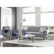 Pemberly Row Modern / Contemporary Accent Chair in Smoke Gray