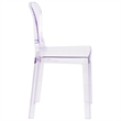 Pemberly Row Modern / Contemporary Tear Back Ghost Chair in Transparent Crystal
