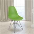 Pemberly Row Modern / Contemporary Plastic Chair With Chrome Base In Orange