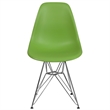 Pemberly Row Modern / Contemporary Plastic Chair With Chrome Base In Orange