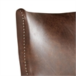 Pemberly Row Modern / Contemporary Chair with Chrome Nails In Sierra Toffee