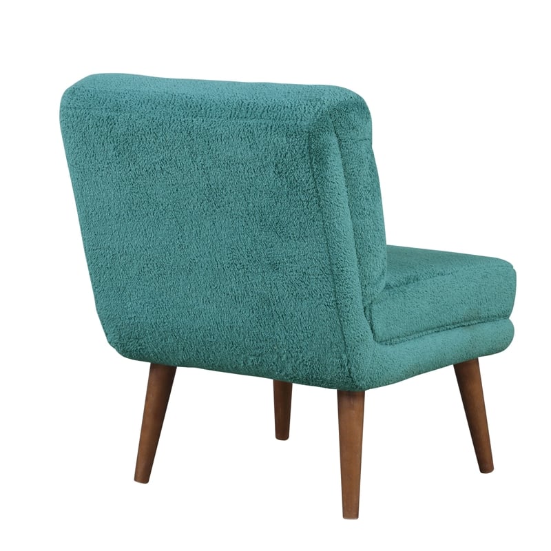 Pemberly Row Modern / Contemporary Accent chair in Teal Blue Fabric Upholstery