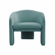 Pemberly Row Modern / Contemporary Sea Blue Velvet Accent Chair