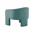 Pemberly Row Modern / Contemporary Sea Blue Velvet Accent Chair