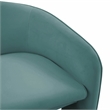 Pemberly Row Modern / Contemporary Sea Blue Velvet Accent Chair