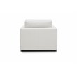 Pemberly Row Modern Top Grain Leather Swivel Armchair in White