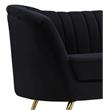 Pemberly Row Modern / Contemporary Black Finish Velvet Chair