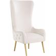 Pemberly Row Modern / Contemporary Cream Velvet Accent Chair